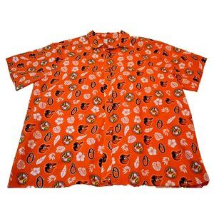 Baltimore Orioles SGA 6/30/2018 Universal XL Orange Hawaiian Shirt Button Up